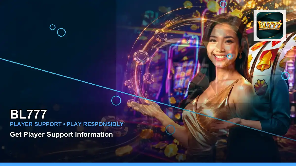 BL777 duo online slot games featuring an adult Filipina casino host with a right-framed composition